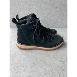 UGG BLACK WATERPROOF LAKESIDER HERITAGE MID SNEAKER BOOT Womens 9